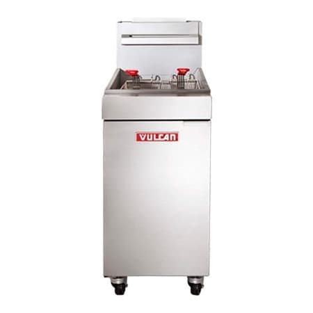 Vulcan Restaurant Equipment Vulcan LG400-1, Freestanding Gas Fryer, 45-50 lb Oil Capacity, 120,000 total BTU, Natural Gas , S/S LG400-1